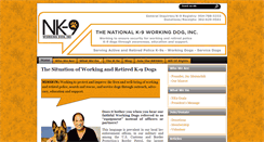 Desktop Screenshot of nationalk-9workingdog.org